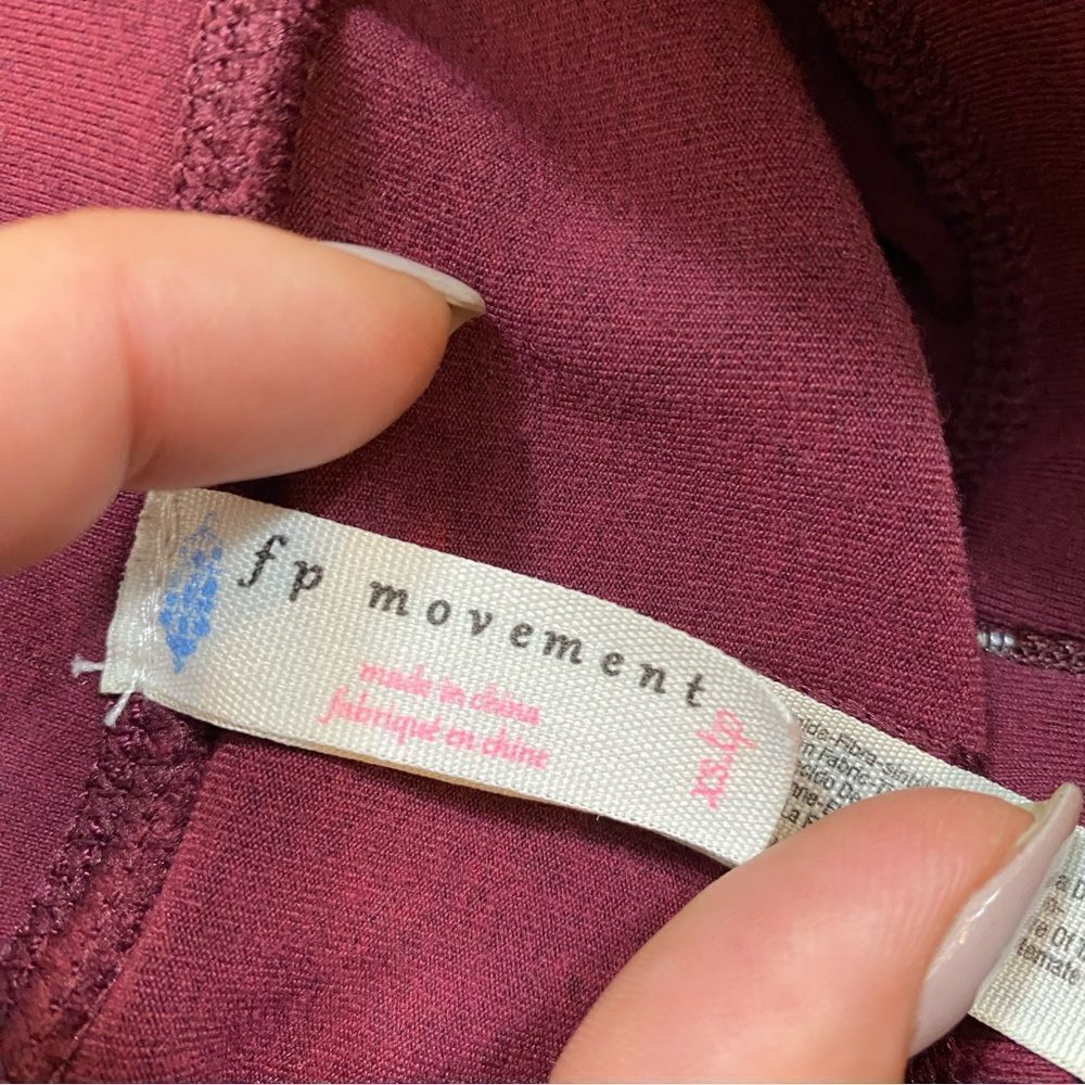 Free People Women’s Cool Rider Leggings Burgundy and Black XS - Picture 14 of 14